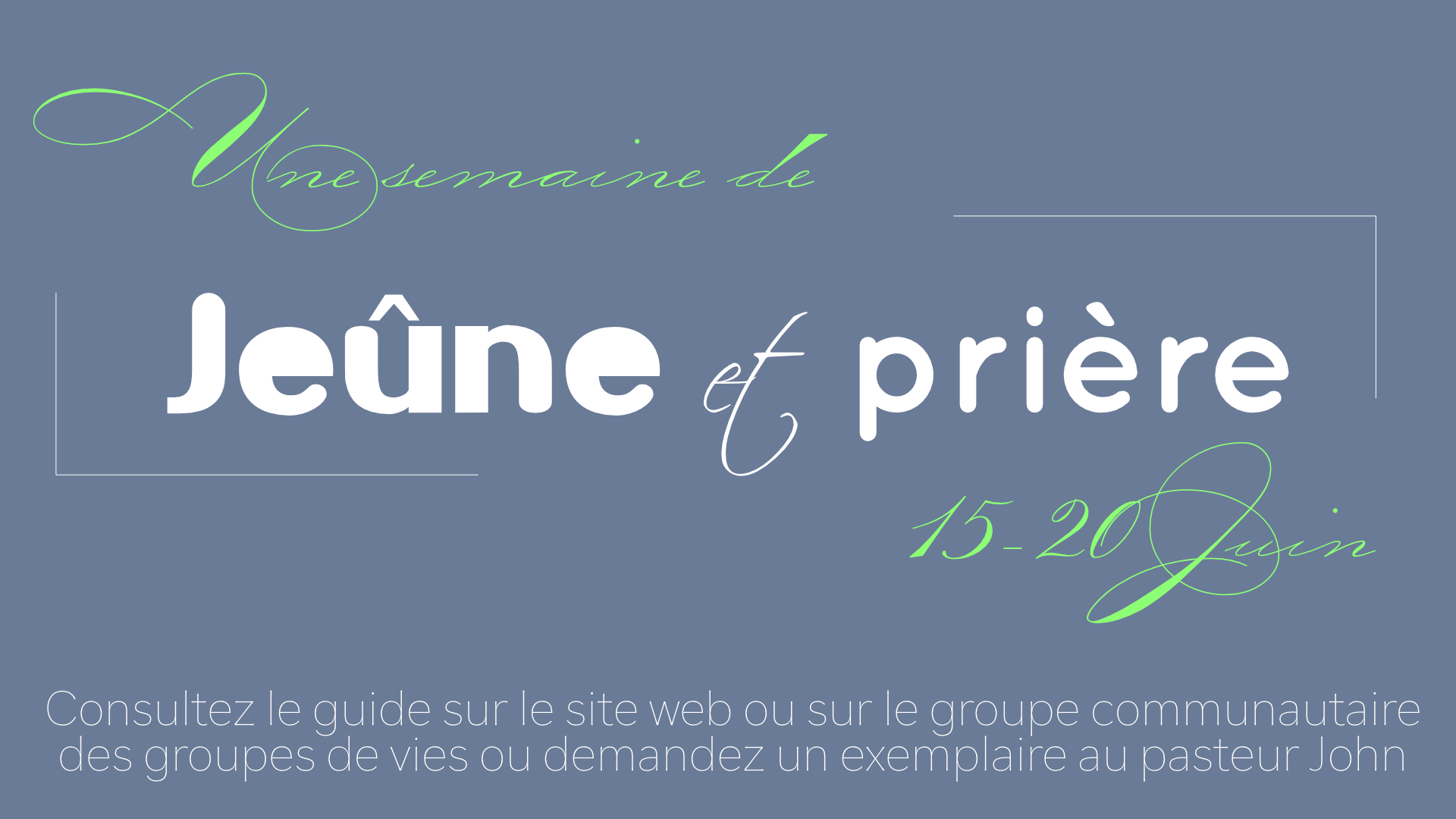 Jeûne et Prière
